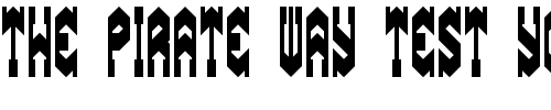 Font : Gyrose-Squeeze-BRK Custom Text : The Pirate Way Test your own text here Click to download or to view this font on a tshirt that can be custom printed in Bali