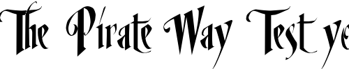 Font : Halloween_Mirage Custom Text : The Pirate Way Test your own text here Click to download or to view this font on a tshirt that can be custom printed in Bali