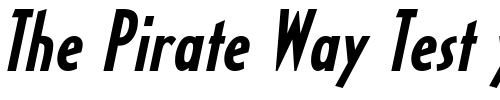 Font : HalseyCondSSK-BoldItalic Custom Text : The Pirate Way Test your own text here Click to download or to view this font on a tshirt that can be custom printed in Bali