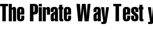 Font : HalvettCompressed-Bold Custom Text : The Pirate Way Test your own text here Click to download or to view this font on a tshirt that can be custom printed in Bali