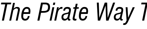 Font : HalvettCondensed-Italic Custom Text : The Pirate Way Test your own text here Click to download or to view this font on a tshirt that can be custom printed in Bali