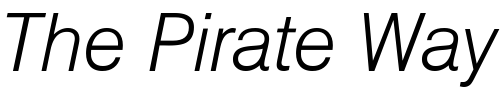 Font : HalvettLight-Italic Custom Text : The Pirate Way Test your own text here Click to download or to view this font on a tshirt that can be custom printed in Bali