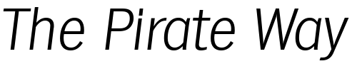 Font : Hamburg-Serial-ExtraLight-RegularItalic Custom Text : The Pirate Way Test your own text here Click to download or to view this font on a tshirt that can be custom printed in Bali