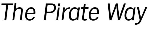 Font : Hamburg-Serial-Light-RegularItalic Custom Text : The Pirate Way Test your own text here Click to download or to view this font on a tshirt that can be custom printed in Bali