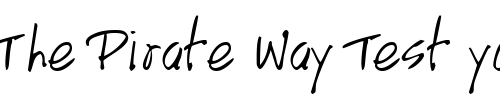 Font : HandScriptUpright-Regular Custom Text : The Pirate Way Test your own text here Click to download or to view this font on a tshirt that can be custom printed in Bali