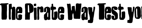Font : Harlem-SlangBold Custom Text : The Pirate Way Test your own text here Click to download or to view this font on a tshirt that can be custom printed in Bali
