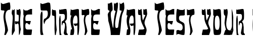 Font : HebrewCondensed Custom Text : The Pirate Way Test your own text here Click to download or to view this font on a tshirt that can be custom printed in Bali