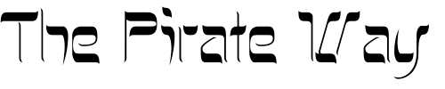 Font : HebrewLatino-Light-PDF Custom Text : The Pirate Way Test your own text here Click to download or to view this font on a tshirt that can be custom printed in Bali
