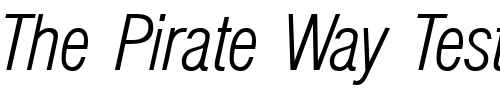 Font : HegelCondExtraLight-RegularItalic Custom Text : The Pirate Way Test your own text here Click to download or to view this font on a tshirt that can be custom printed in Bali