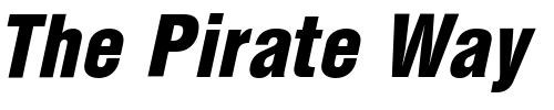 Font : HeliosCondBlack-Italic Custom Text : The Pirate Way Test your own text here Click to download or to view this font on a tshirt that can be custom printed in Bali
