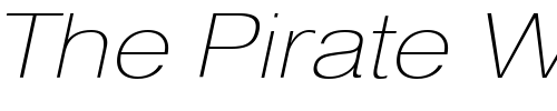 Font : HeliosExtThin-Italic Custom Text : The Pirate Way Test your own text here Click to download or to view this font on a tshirt that can be custom printed in Bali