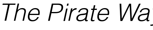 Font : HeliosLight-Italic Custom Text : The Pirate Way Test your own text here Click to download or to view this font on a tshirt that can be custom printed in Bali