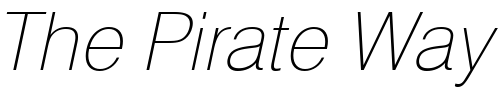 Font : HeliosThin-Italic Custom Text : The Pirate Way Test your own text here Click to download or to view this font on a tshirt that can be custom printed in Bali