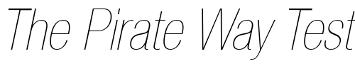 Font : Helvetica-LT-27-Ultra-Light-Condensed-Oblique Custom Text : The Pirate Way Test your own text here Click to download or to view this font on a tshirt that can be custom printed in Bali