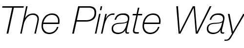 Font : Helvetica-LT-36-Thin-Italic Custom Text : The Pirate Way Test your own text here Click to download or to view this font on a tshirt that can be custom printed in Bali
