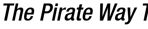 Font : Helvetica-LT-67-Medium-Condensed-Oblique Custom Text : The Pirate Way Test your own text here Click to download or to view this font on a tshirt that can be custom printed in Bali