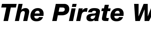 Font : Helvetica-LT-86-Heavy-Italic Custom Text : The Pirate Way Test your own text here Click to download or to view this font on a tshirt that can be custom printed in Bali