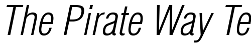 Font : Helvetica-LT-Condensed-Light-Oblique Custom Text : The Pirate Way Test your own text here Click to download or to view this font on a tshirt that can be custom printed in Bali