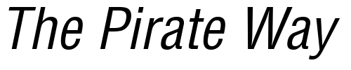 Font : Helvetica-LT-Condensed-Oblique Custom Text : The Pirate Way Test your own text here Click to download or to view this font on a tshirt that can be custom printed in Bali