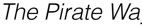 Font : Helvetica-LT-Light-Oblique Custom Text : The Pirate Way Test your own text here Click to download or to view this font on a tshirt that can be custom printed in Bali