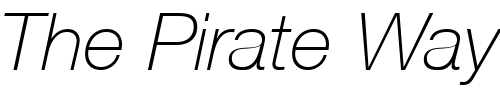Font : Helvetica-Neue-CE-36-Thin-Italic Custom Text : The Pirate Way Test your own text here Click to download or to view this font on a tshirt that can be custom printed in Bali