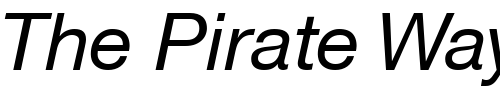 Font : Helvetica-Neue-CE-56-Italic Custom Text : The Pirate Way Test your own text here Click to download or to view this font on a tshirt that can be custom printed in Bali
