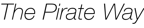 Font : Helvetica-Neue-LT-Com-36-Thin-Italic Custom Text : The Pirate Way Test your own text here Click to download or to view this font on a tshirt that can be custom printed in Bali