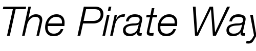 Font : Helvetica-Neue-LT-Com-46-Light-Italic Custom Text : The Pirate Way Test your own text here Click to download or to view this font on a tshirt that can be custom printed in Bali