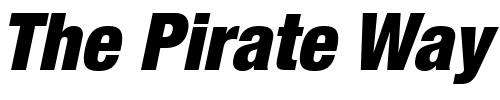 Font : Helvetica-Neue-LT-Com-97-Black-Condensed-Oblique Custom Text : The Pirate Way Test your own text here Click to download or to view this font on a tshirt that can be custom printed in Bali