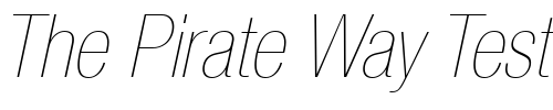 Font : Helvetica27-CondensedUltraLight-Oblique Custom Text : The Pirate Way Test your own text here Click to download or to view this font on a tshirt that can be custom printed in Bali