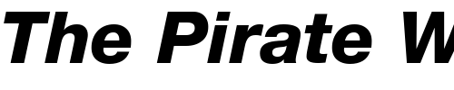 Font : Helvetica86-Heavy-Italic Custom Text : The Pirate Way Test your own text here Click to download or to view this font on a tshirt that can be custom printed in Bali