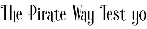 Font : High-Society-NF Custom Text : The Pirate Way Test your own text here Click to download or to view this font on a tshirt that can be custom printed in Bali