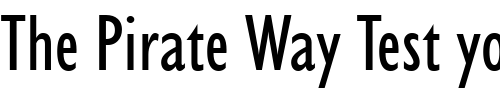 Font : Humanist-521-Condensed-BT Custom Text : The Pirate Way Test your own text here Click to download or to view this font on a tshirt that can be custom printed in Bali