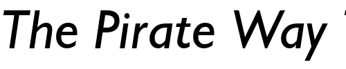 Font : Humanist-521-Italic-BT Custom Text : The Pirate Way Test your own text here Click to download or to view this font on a tshirt that can be custom printed in Bali