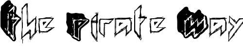 Font : IRON-MATHBOOK Custom Text : The Pirate Way Test your own text here Click to download or to view this font on a tshirt that can be custom printed in Bali