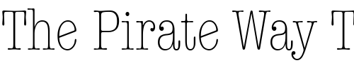 Font : ITC-American-Typewriter-LT-Light-Condensed-Alternate Custom Text : The Pirate Way Test your own text here Click to download or to view this font on a tshirt that can be custom printed in Bali