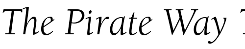 Font : ITC-Berkeley-Oldstyle-LT-Book-Italic Custom Text : The Pirate Way Test your own text here Click to download or to view this font on a tshirt that can be custom printed in Bali