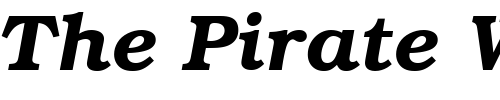 Font : ITC-Bookman-OsF-Demi-Italic Custom Text : The Pirate Way Test your own text here Click to download or to view this font on a tshirt that can be custom printed in Bali