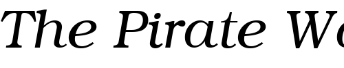 Font : ITC-Bookman-OsF-Light-Italic Custom Text : The Pirate Way Test your own text here Click to download or to view this font on a tshirt that can be custom printed in Bali