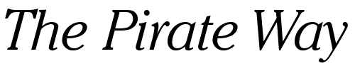 Font : ITC-Cheltenham-LT-Light-Italic Custom Text : The Pirate Way Test your own text here Click to download or to view this font on a tshirt that can be custom printed in Bali
