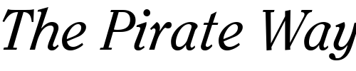 Font : ITC-Clearface-LT-Regular-Italic Custom Text : The Pirate Way Test your own text here Click to download or to view this font on a tshirt that can be custom printed in Bali