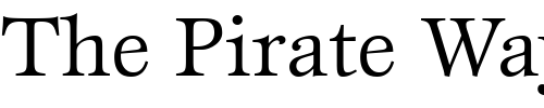 Font : ITC-Esprit-LT-Book Custom Text : The Pirate Way Test your own text here Click to download or to view this font on a tshirt that can be custom printed in Bali
