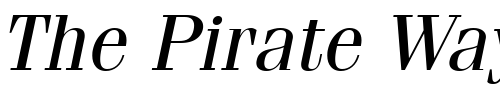 Font : ITC-Fenice-LT-Oblique Custom Text : The Pirate Way Test your own text here Click to download or to view this font on a tshirt that can be custom printed in Bali