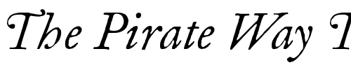 Font : ITC-Founders-Caslon-12-Italic Custom Text : The Pirate Way Test your own text here Click to download or to view this font on a tshirt that can be custom printed in Bali