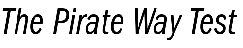 Font : ITC-Franklin-Gothic-LT-Book-Compressed-Italic Custom Text : The Pirate Way Test your own text here Click to download or to view this font on a tshirt that can be custom printed in Bali