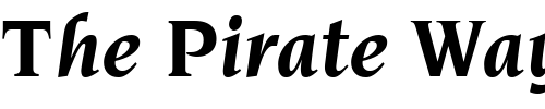 Font : ITC-Novarese-LT-Bold-Italic Custom Text : The Pirate Way Test your own text here Click to download or to view this font on a tshirt that can be custom printed in Bali