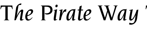 Font : ITC-Novarese-LT-Medium-Italic Custom Text : The Pirate Way Test your own text here Click to download or to view this font on a tshirt that can be custom printed in Bali