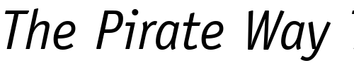 Font : ITC-Officina-Sans-LT-Book-Italic Custom Text : The Pirate Way Test your own text here Click to download or to view this font on a tshirt that can be custom printed in Bali