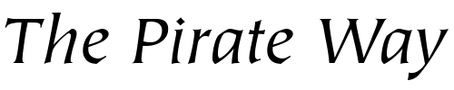 Font : ITC-Tiepolo-LT-Book-Italic Custom Text : The Pirate Way Test your own text here Click to download or to view this font on a tshirt that can be custom printed in Bali