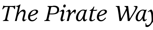Font : ITC-Usherwood-LT-Medium-Italic Custom Text : The Pirate Way Test your own text here Click to download or to view this font on a tshirt that can be custom printed in Bali